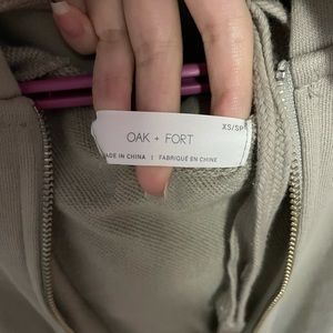 OAK + FORT long zip-up hoodie